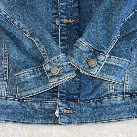 Zadig & Voltaire “Kase Heart” Denim Jacket Medium Blue Size M NWOT - Picture 7 of 14